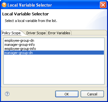 NetIQ Doc: Policies in Designer 4.0.1 - Local Variable